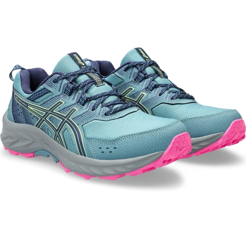 ASICS Women's Blue and Pink Running Shoes